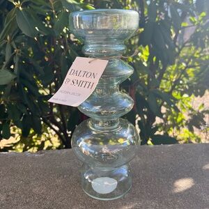 Dalton & Smith Modern Decor Glass Candle Holder New with Tags
